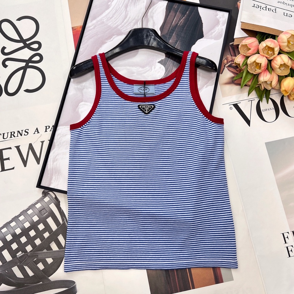 Prada Stripe Logo Tank Top ✨